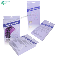 Boîte d'emballage pliable en satin soyeux personnalisée avec logo pour bonnets et accessoires capillaires – Vente en gros