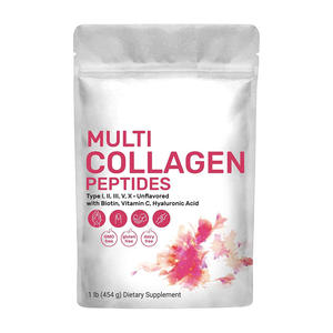 סינקונדה 1 פאונד אבקת יופי מרוכזת בקולגן פפטידים, הידרוליזט סוגים III, IV, V, X, חומצה היאלורונית, ביוטין 10000 מיקרוגרם וויטמין C עבור - Product Image 4