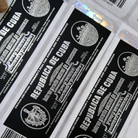 Autocollants personnalisés cubains imprimés UV avec dorure à chaud, hologramme adhésif anti-contrefaçon, étiquette de boîte à cigares avec sceau