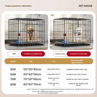 Cage pour animaux de compagnie (chiens et chats) pliable, renforcée et épaissie, avec bouton-pression, populaire, pour chiens de petite/moyenne taille, utilisation domestique et automobile, toutes saisons