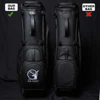 Sac de golf ASL de haute qualité, 6 compartiments, 14 voies, avec logo personnalisé, en cuir PU pour sac de golf