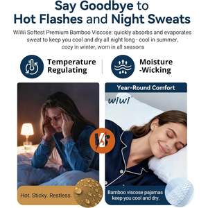Pantalones de Pijama Anchos Personalizados para Mujer, de Bambú y Viscosa, Cintura Alta, Holgados, Largos, Tallas S-XXL - Product Image 5