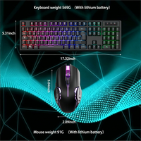Produk Baru Grosir Keyboard dan Mouse Gaming Combo Nirkabel untuk Kantor Laptop Game RGB PC Komputer Mouse dan Keyboard Nirkabel