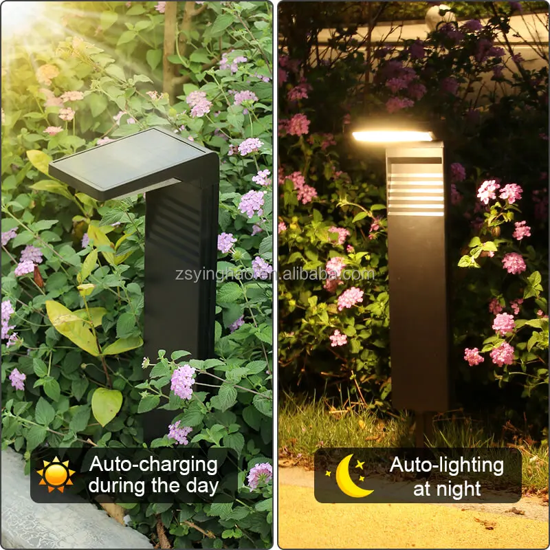 High Quality Led Light Lawn Solar Ip54 Waterproof Black Outdoor Warm White Landscape Solar Path Lawn Lights · image 6