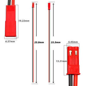 Изготовленный на заказ силиконовый провод постоянного тока силовой кабель в сборе с 2-контактным разъемом JST RCY, штекер, штекер, жгут проводов аккумулятора - Product Image 6