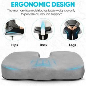 Coussin en silicone pour chaise de bureau, usage estival, plusieurs couleurs, coussin anti-hémorroïdes en gel, coussins lombaires et d'assise pour le confort - Product Image 5