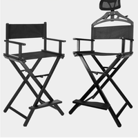 Chaise de maquillage pliable en alliage d'aluminium, légère, portable, pour l'extérieur, pliable, pour barbier, avec dossier et appui-tête