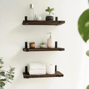 Estante de pared de madera transfronterizo, estante individual, estantería de pared para sala de estar, baño, multifuncional - Product Image 1