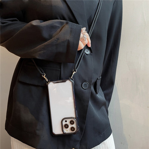 Collier bandoulière <span class=keywords><strong>cordon</strong></span> lanière Transparent étui rigide pour <span class=keywords><strong>iPhone</strong></span> 14 13 12 MiNi <span class=keywords><strong>11</strong></span> Pro Max XS XR X SE 3 housse antichoc <span class=keywords><strong>transparente</strong></span> - Product Image 3
