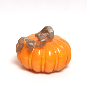 Grande Zucca <span class=keywords><strong>di</strong></span> Vetro Decorazione <span class=keywords><strong>di</strong></span> <span class=keywords><strong>Halloween</strong></span> Zucca <span class=keywords><strong>di</strong></span> Vetro Soffiato a Mano con Glitter Decorazione da Tavolo <span class=keywords><strong>per</strong></span> Autunno Raccolto e Ringraziamento - Product Image 1