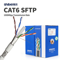 Câble Réseau Blindé Gigabit CAT7 SFTP de Haute Qualité, 4 Paires, Conducteur en Cuivre Massif, Orange, 1000 Mbps, pour Installation Domotique
