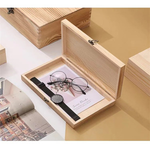 Boîte de rangement en bois minimaliste moderne avec serrure, boîte d'emballage pour bijoux et ornements, boîte de rangement rectangulaire pour la maison et le bureau - Product Image 2