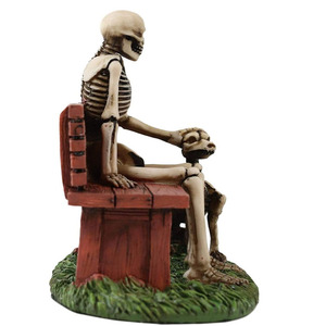 L'Amore Non Muore Mai: Statuetta di Uomo Scheletro che Accarezzza <span class=keywords><strong>il</strong></span> Cane, Decorazione per <span class=keywords><strong>il</strong></span> Giorno dei Morti, Simbolo di Amicizia Eterna - Product Image 3