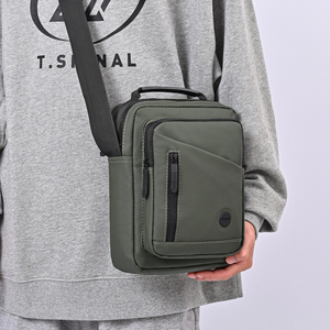 Sac bandoulière décontracté pour homme avec fermeture éclair, motif géométrique, idéal pour les trajets quotidiens et les affaires, imperméable - Product Image 5