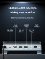 Station d'accueil ROG Ally 6-en-1, Hub HD 4K 120Hz, Charge rapide PD 100W, 3 ports USB 3.0, Dock multiport pour consoles de jeu portables