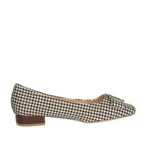 Ballerines pour femmes Laura Biagiotti, taille 38, motif pied-de-poule marron, chaussures plates - Product Image 4