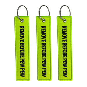 Porte-clés tissé personnalisé avec votre logo, échantillon gratuit, étiquette de vol économique - Product Image 2