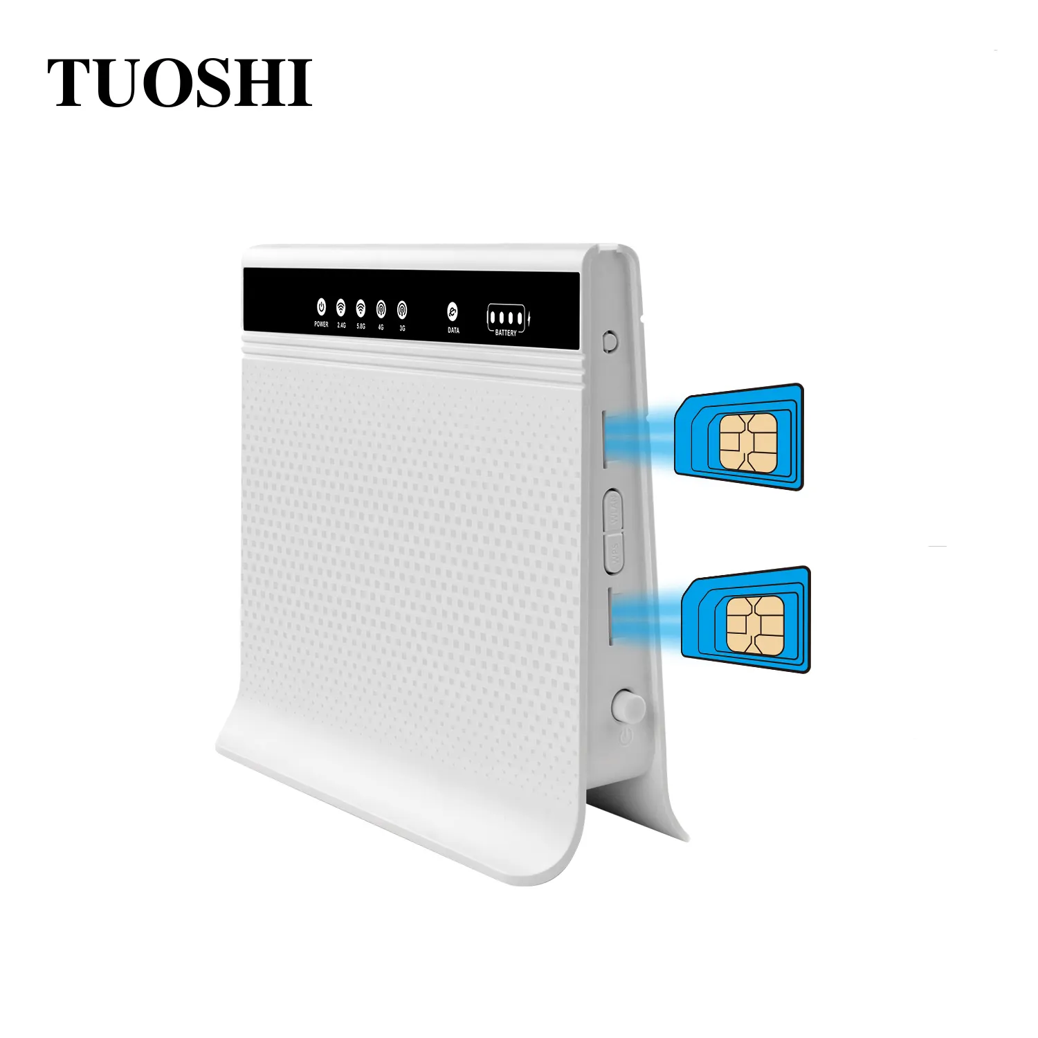 Original Manufacturer 4G LTE Router Dual SIM 2100mAh Battery 2.4G 5G wifi鍋Multi sim Router SMAと着脱式アンテナ