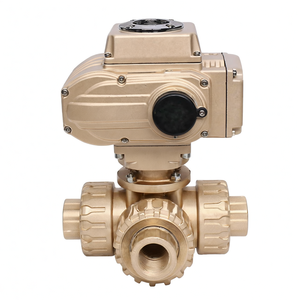 Vente de liquidation B2B COVNA, vanne à bille électrique motorisée en PVC plastique à trois voies filetée de 50 mm, 12 V - Product Image 2