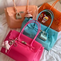 Sac en PVC Kiikiistyle d'inspiration coréenne, collection Printemps/Été 2026, nouvelle arrivée, mignon, couleur bonbon, tendance, sans bretelles