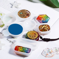 YS facettes rond carré résine bricolage pendentif moule combinaison cristaux pierres Silicone bougie plâtre moule porte-clés bijoux outils