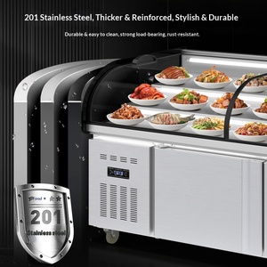 Congelatore Espositore Panoramico a Scala YINZHENG, <span class=keywords><strong>Tavolo</strong></span> Refrigerato, Attrezzatura di Refrigerazione Commerciale, Vetrina Refrigerata per Alimenti Cucinati - Product Image 5