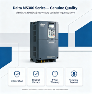 อินเวอร์เตอร์อุตสาหกรรม Delta VFD49AMS23ANSAA 3 เฟส 230V ควบคุมแบบเวกเตอร์ไร้เซนเซอร์ สำหรับระบบอัตโนมัติ ระดับ IP21 - Product Image 6