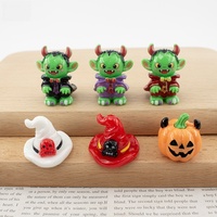 Figurines miniatures en résine d'Halloween, démon, fantôme, citrouille, chapeau de sorcière, ornements micro-paysagers en résine, statues en résine pour la décoration