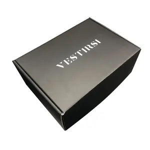 Пользовательская печать, черный дисплей, Подарочная коробка, движущаяся Гофрированная коробка для почтовых отправлений, почтовая коробка с логотипом, цифровая простая с окном из ПВХ, QC