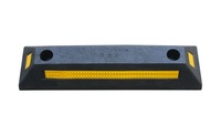 Borne de stationnement en caoutchouc et plastique 550 mm réfléchissante, 2,5 kg, pièce unique, jaune + noir, 2 trous pré-perforés, pour expédition et stationnement