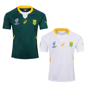 Odm Oem Super moins cher ligue Logo porter 2021 sport vêtements de sport uniformes maillots africain vert et afrique du sud maillot de Rugby