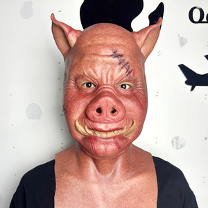 <span class=keywords><strong>Masque</strong></span> de <span class=keywords><strong>cochon</strong></span> effrayant pour fête d'Halloween, accessoires de costume de film d'<span class=keywords><strong>horreur</strong></span>, <span class=keywords><strong>masque</strong></span> réaliste en silicone en forme de visage de <span class=keywords><strong>cochon</strong></span> - Product Image 1