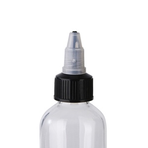 Bouteille en plastique personnalisée de 60 ml, 100 ml, 120 ml avec bouchon à vis, bouteille à presser avec embout - Product Image 1
