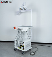 Unidad Dental Veterinaria Portátil de Nuevo Diseño con Lámpara LED, Compresor de Aire Incorporado y Escalador Ultrasónico para Clínica Dental Animal