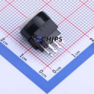 K6-6136D-N1-02 Tactile Switch Through hole Component (THT) Switch Round Button 1.6N Through Hole 12.5mm - Product Image 2