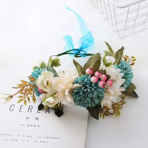 Diadema <span class=keywords><strong>de</strong></span> <span class=keywords><strong>Flores</strong></span> Artificiales Económica para Playa, Diadema Decorativa Ajustable para Niña, Guirnalda <span class=keywords><strong>de</strong></span> <span class=keywords><strong>Flores</strong></span> para el Cabello, Corona <span class=keywords><strong>de</strong></span> <span class=keywords><strong>Flores</strong></span> - Product Image 3