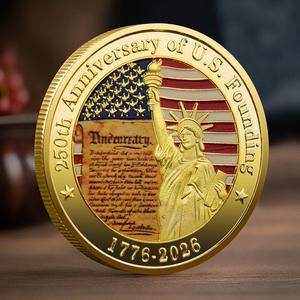 浮雕镀金美国独立250周年纪念币 美国250周年纪念币带鹰 - Product Image 2