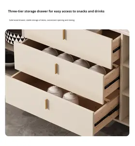 Donglu M286 Credenza Moderna Minimalista Italiana di Lusso con Piano in Marmo per Ingresso, <span class=keywords><strong>Soggiorno</strong></span> e Sala da Pranzo, 2 Cassetti - Product Image 6