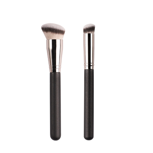 Brocha de Maquillaje con Mango de Madera y Etiqueta Personalizada, Brocha Oblicua para Base y Corrector, Herramienta de Belleza - Product Image 2