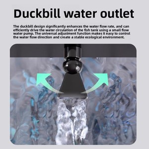 Ultra helder zelfcirculerend desktop-ecosysteem aquarium met deksel voor thuis, woonkamer, middelgrote stroomtank - Product Image 6