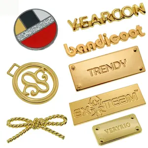 24MM round metal logo tags hand bag graphic custom design bags logo plate tag for handbags