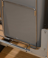 Guide des déchets intégré 70L Poubelle pour armoire de cuisine Poubelle cachée avec double seau