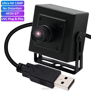 Webcam Micro USB Ultra HD 13MP sans distorsion, UVC, sans pilote, Plug and Play, caméra Lightburn - Product Image 1