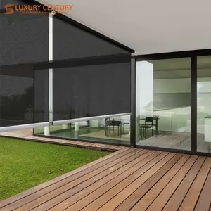 Ánh Sáng Trong Suốt Lọc Trên Và Dưới Trang Trí Nội Thất Hiện Đại Điện Shades Cơ Giới Windproof Con Lăn Rèm Động Cơ