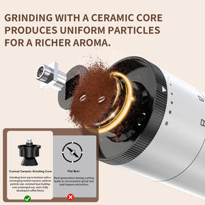 Cafetera Moderna con Molinillo Integrado 04E, Máquina de Espresso Eléctrica Semiautomática con Sistema de Agua Caliente y Espumador de Leche para el Hogar - Product Image 6