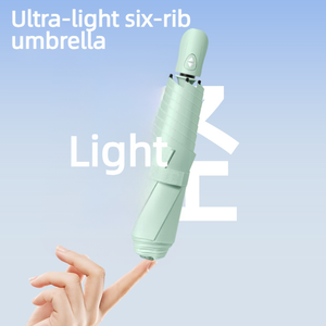 Paraguas Plegable Automático Mini <span class=keywords><strong>de</strong></span> 6 Varillas, Ultraligero, con Protección UV, Personalizable con Logotipo, Colorido, para Mujer, Regalo <span class=keywords><strong>de</strong></span> Marca para Chicas - Product Image 2