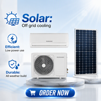 AC Split Tenaga Surya 12000BTU, Kontrol Jarak Jauh Ponsel Pintar Tuya WiFi, Panel Surya untuk Luar Ruangan