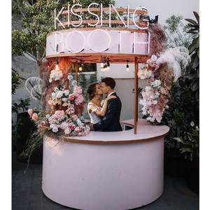 Diseño personalizado de la boda Decoración Photo <span class=keywords><strong>Booth</strong></span> Box Metal Wedding Kissing <span class=keywords><strong>Booth</strong></span> Box - Product Image 6