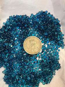 Apatite néon facettée ronde taille brillant pour la fabrication de bijoux, pierre calibrée en vrac de 2 à 5 mm BR - Product Image 3