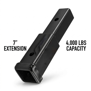 Extension de attelage de <span class=keywords><strong>remorque</strong></span> de 2 pouces, longueur d'extension de 7 pouces, 4 000 lb GTW, construction en acier robuste, revêtement en poudre noire - Product Image 1
